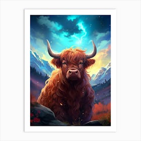 Highland Cow Art Print