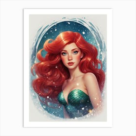 Ariel - The little mermaid, disney movie art work drawning Art Print