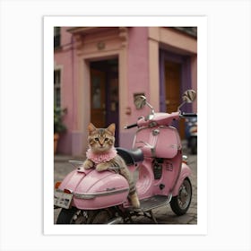 Pink Vespa 3 Art Print