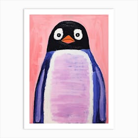 Playful Illustration Of Penguin For Kids Room 4 Art Print