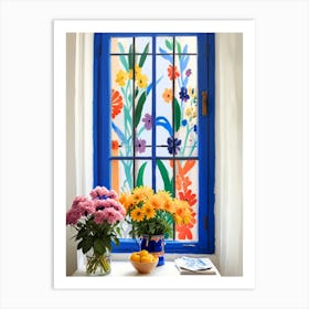 Window With Flowers Art Print