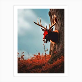 Deer Head 45 Art Print