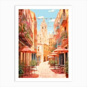 Valencia Spain 3 Illustration Art Print