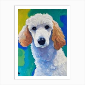 Poodle 2 Fauvist Style Dog Art Print