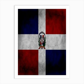 Dominican Republic Flag Texture Art Print