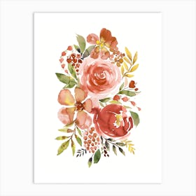 Summery Bouquet Terracotta Art Print