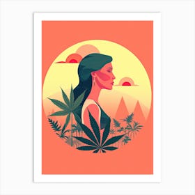 Soothing Cannabis Minimalism Art Print