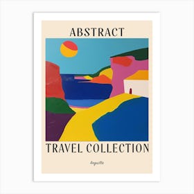 Abstract Travel Collection Poster Anguilla 4 Art Print