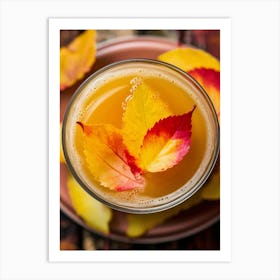 Autumn Leaves In A Glass Art Print