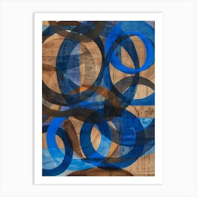 Blue Circles 11 Art Print