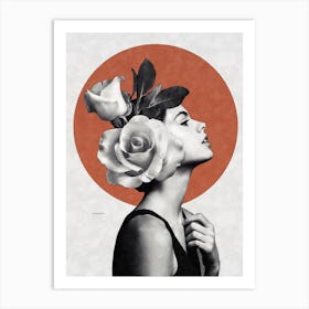 Beauty And Roses Art Print