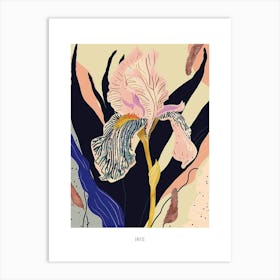 Colourful Flower Illustration Poster Iris 1 Art Print