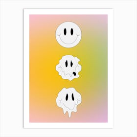 Dripping Smiley 1 Art Print