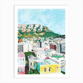 Travel Poster Happy Places Cape Town 4 Art Print
