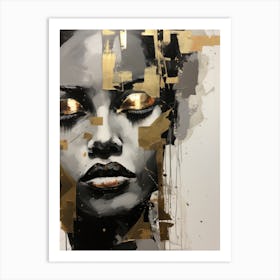 Gold And Black 7 Art Print