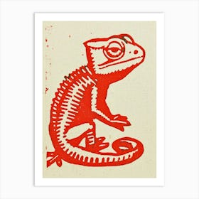 Pygmy Chameleon Block 2 Art Print