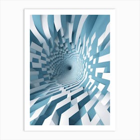 Abstract 3d Maze Art Print