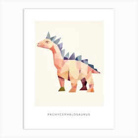 Nursery Dinosaur Art Pachycephalosaurus 3 Poster Art Print