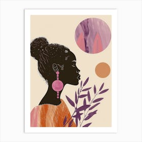 African Woman With Earrings 5 Art Print