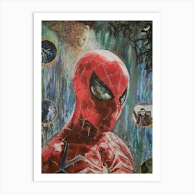 Insomnia Spiderman with bad guy portals Art Print