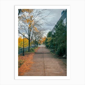 Autumn Urban Sidewalk II Art Print