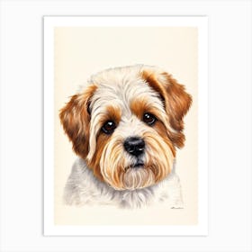 Dandie Dinmont Terrier Illustration Dog Art Print