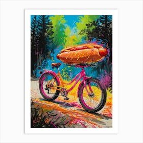 Hot Dog On A Bike 2 Art Print