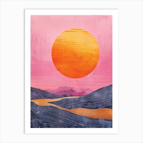 Sunset In The Desert 1 Art Print