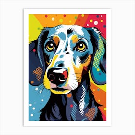 Pop Art Dachshund 1 Art Print