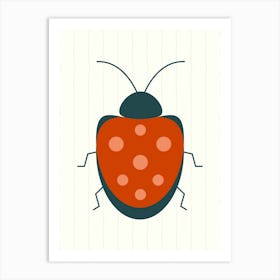 Ladybug Vector Illustration Art Print