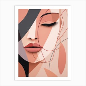 Abstract Women'S Face Art Print