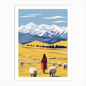 Kyrgyzstan 2 Travel Illustration Art Print