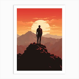 hiking in the mountain Art Print