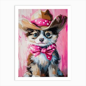 Cowboy Kitty Art Print