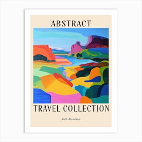 Abstract Travel Collection Poster North Macedonia 2 Art Print