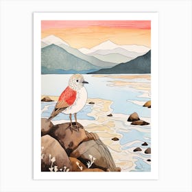 Bird Illustration Dunlin 4 Art Print