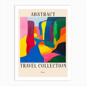 Abstract Travel Collection Poster Kosovo 4 Art Print