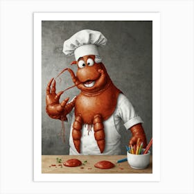 Lobster Chef 5 Art Print