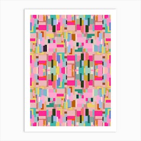 Mid Century Colorful Geometric | 02 Art Print