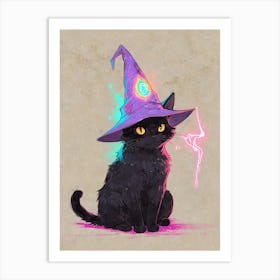 Witch Cat Art Print