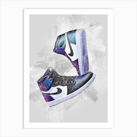 Nike Air Jordan 1 High Painting Art Print