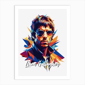 Oasis Liam Gallagher 01 Portrait Music Icon Style WPAP Pop Art Art Print