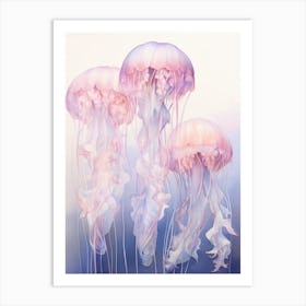 Box Jellyfish Watercolour Painting 1 Art Print