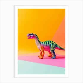 Pattern Pastel Toy Dinosaur 1 Art Print