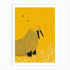 Yellow Walrus 2 Art Print