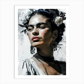 Hey Frida portrait woman Art Print