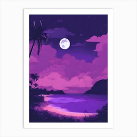 Purple Night Sky 1 Art Print