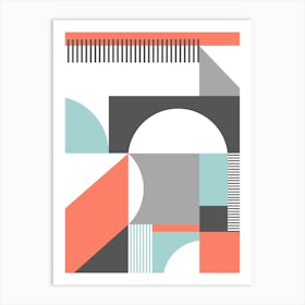 Geometric Abstract Arches Art Print