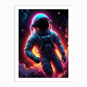 Astronaut In Space 4 Art Print