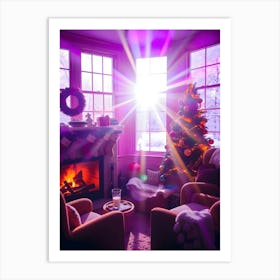 Christmas In The Living Room 4 Art Print